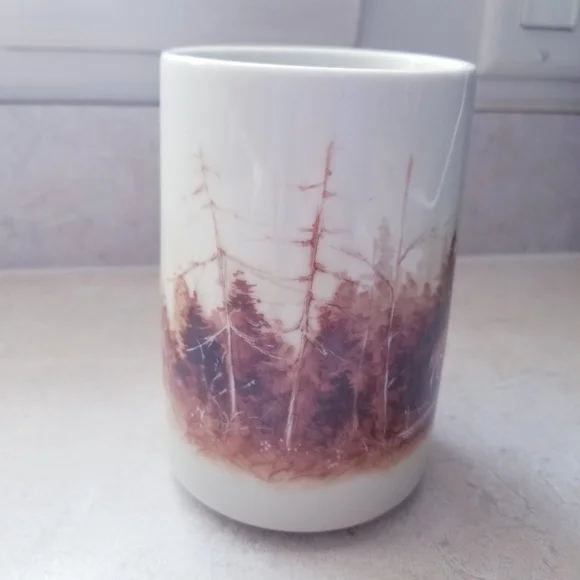 Vintage Otagiri Deer Stag Buck Doe Graphic Coffee Mug - Picture 3 of 7